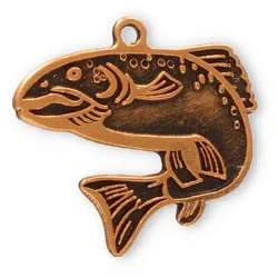 Motivmedaille Fisch goldfarben