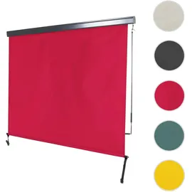 Mendler Vertikalmarkise 250 x 180 cm Bordeaux-rot Stoff