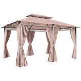 Vallsero Gartenpavillon,, Pink, Metall, Freiform, 34x19x200 cm, Sonnen- & Sichtschutz, Pavillons & Pergolas, Pavillons