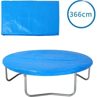 monzana Monzana® Trampolin Abdeckung Ø 366 cm blau reißfest UV-beständig Wetterschutzplane Trampolinschutz Abdeckplane Regenabdeckung - blau