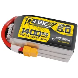 Tattu Akku 5.0 1400mAh 22,2V 150C 6S1P XT60