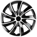 Walser - Radzierblenden 4er Satz Aero Bicolor, 15 Zoll, Schwarz/silber