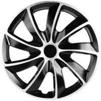 Walser - Radzierblenden 4er Satz Aero Bicolor, 15 Zoll, Schwarz/silber