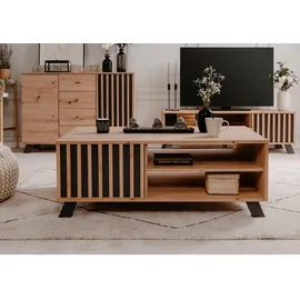 furn.design Couchtisch, Eiche Artisan, Holzwerkstoff, Nachbildung,Eiche, 1 Fächer, Rechteckig,Rechteckig, 110.5x42x67 cm, Wohnzimmer, Wohnzimmertische, Couchtische