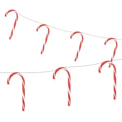 ECD Germany Zuckerstange LED Weihnachtszuckerstange Weihnachtsdeko Deko Winter Lichterkette