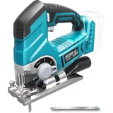 DEDRA Akku-Stichsäge 18V, im Karton ohne Akku & Ladegerät, bis zu 2500U/min Ergonomisches Leichtgewicht, mit LED-licht, 25mm Hubhöhe, Geeignet Für Holz, Metall, PVC