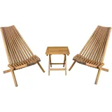 prestige home living outdoor 2er Set Holzliegestuhl 200 x 60 x 90 cm Akazie