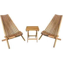 prestige home living outdoor 2er Set Holzliegestuhl 200 x 60 x 90 cm Akazie