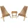 prestige home living outdoor 2er Set Holzliegestuhl 200 x 60 x 90 cm Akazie