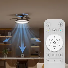 Philips Bliss Deckenventilator mit Beleuchtung 106 cm Schwarz