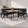 Home Affaire Eckbank HOME AFFAIRE "Mia Küchenbank, Polsterbank, Esszimmerbank, 207x167 cm", dunkelgrau, schwarz, B:207cm H:61cm T:167cm, Massivholz, Metall, Polyester, Sitzbänke, Eckbank, Moderne Bank und Farben, Sitzplatzanzahl: 5, Frei in Raum stellbar