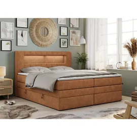 MKS Boxspringbett 120 x 200 cm H3 Orange