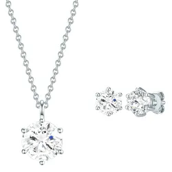 Rafaela Donata Schmuckset Gelbvergoldet mit Kristallen von Swarovski® 13,9 mm Damen 