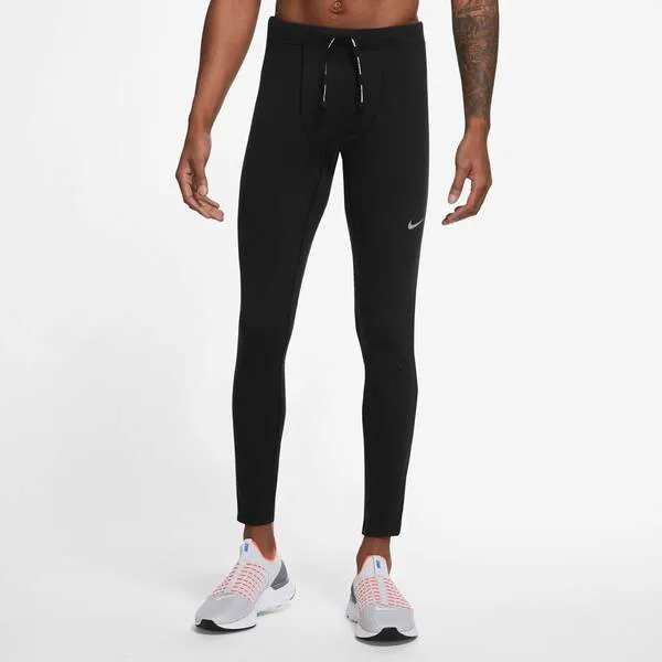 NIKE Herren Tights Repel Challenger, BLACK/REFLECTIVE SILV, XL