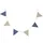 jollein Wimpelkette 2,5 m Blau/Olive