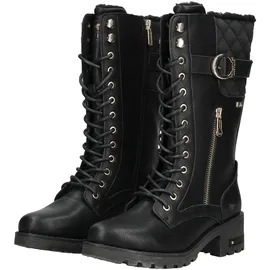 Mustang Stiefel Lederimitat", Damen TEX-Stiefel gefüttert Schwarz - Gr.: 39