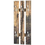Haku-Möbel HAKU Möbel Wandgarderobe 19890 Motiv Holz 5 Haken 40,0 x 100,0 cm
