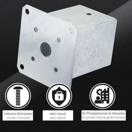 SOTech Bodenanker zum Aufschrauben 100 x 152 mm Stahl