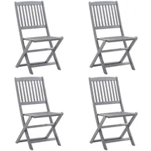 vidaXL Gartenstuhl 48,5 x 57 x 91 cm akazie/grau 4 St. klappbar 46336