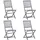 vidaXL Gartenstuhl 48,5 x 57 x 91 cm akazie/grau 4 St. klappbar 46336
