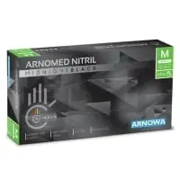 arnomed Nitril Einweghandschuhe puderfrei Midnight Black M 100 St.