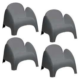 Paperflow Sessel Dumbo Polypropylen anthrazit 4 Stück