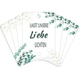 Hochzeitsanhänger für Cold Fire Strohhalme mit deutscher Aufschrift