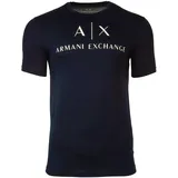 Giorgio Armani Armani Exchange Herren T-Shirt - Weiß,Dunkelblau - L