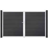 GROJA Steckzaun Tor BasicLine DIN Links EV1 Anthrazit