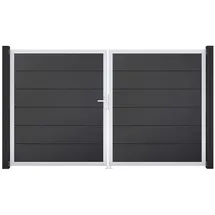 GROJA Steckzaun Tor BasicLine DIN Links EV1 Anthrazit