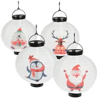 COM-FOUR® 4x LED Laterne - Laterne mit schönen Motiven