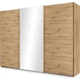 Set One by Musterring Schwebetürenschrank "Henderson", braun (eiche artisan), B:301cm H:223cm T:68cm, Holzwerkstoff, SET ONE BY MUSTERRING, Schränke, Schwebetürenschrank, mit Spiegel, inkl. Fachböden und Kleiderstangen