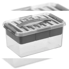 sigma home Q-Line Multi Box 30 x 20 x 14 cm 6-tlg. transparent/grau