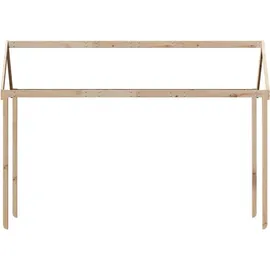 vidaXL Kinderbett Dach 207 x 80,5 x 151,5 cm Kiefer massiv braun