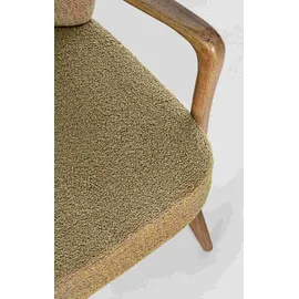 BIZZOTTO Sessel Moritz aus Teddy Stoff, modernes Design, braun, - beige