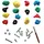 Klettergriff-Set ""Leicht"", Mit Befestigungsmaterial für Outdoor-Kletterwand, Set D