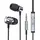 mobilefox In-Ear Kopfhörer Headset Magnet Sport Design Memory Foam Ohrhörer Mikrofon Grau