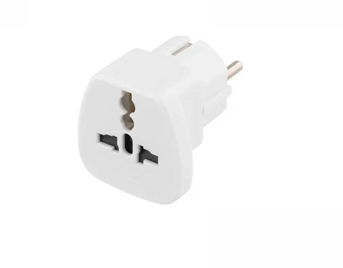 Deltaco Traveling Adapter (UK/US/Italien/Schweiz) 250V/16A - Weiß