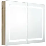 vidaXL LED Spiegelschrank 80 cm weiß