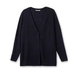 sheego Feinstrickjacke in tiefblau | Gr.: 48/50