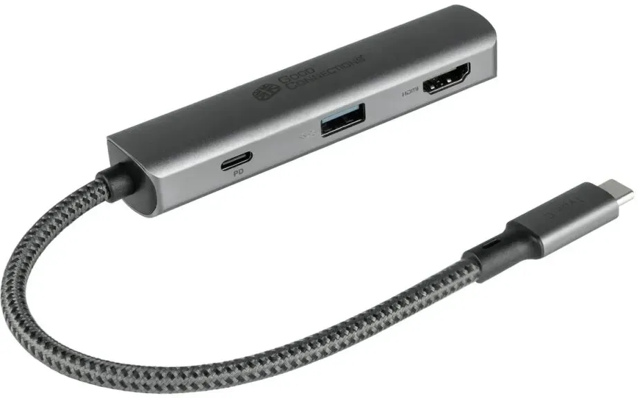Alcasa HUB-C002A Schnittstellen-Hub USB Typ-C 5000 Mbit/s Anthrazit