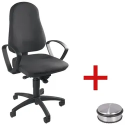 Topstar Bürostuhl »Balance 50« (ohne Armlehnen) inkl. GRATIS Türstopper »Disc« grau