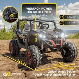 ACTIONBIKES MOTORS UTV Buggy MX Allrad 4x4 schwarz/weiß