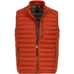 Kurzweste CASAMODA "CASAMODA Weste uni", Herren, Gr. M, orange, 100% Polyester, Westen