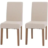 Mendler 2er-Set Esszimmerstuhl Littau, Stuhl Küchenstuhl Hochlehner, Stoff/Textil Chenille