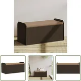 The Living Store - Sitzbank mit Stauraum & Kissen Braun 115x51x52 cm Poly Rattan - Sitzbank - Gartenbank - Outdoor Möbel - Poly Rattan - Stauraum