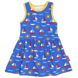 Toby Tiger Trägerkleid mit Segelboot Print in blau | Gr.: 116