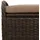 vidaXL Sitzbank mit Stauraum & Kissen Braun 80x51x52 cm Poly Rattan