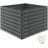 Tectake Hochbeet 80 x 80 x 62 cm Grau