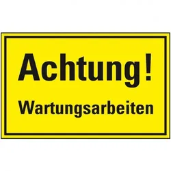 Schild I Hinweisschild Achtung! Wartungsarbeiten, Magnetfolie, 300x200mm